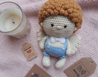 Angel toy  Stuffed toy   Plushie toy  Home decor nursery  Gift for newborn   Gift for new mom