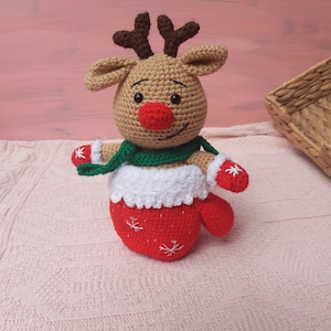 Reindeer   Funny Reindeer toy  Deer toy  Stuffed toy  Animals  Plush toy Christmas  Cristmas gift  Camel Reindeer  Amigurumi animal toy