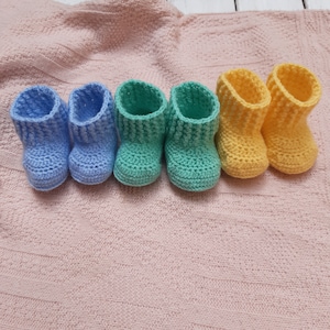Newborn shoes, Crochet baby booties, Booties for boy girl, For new mom gift,Soft baby booties, Pregnancy gift, Pastel newborn booties