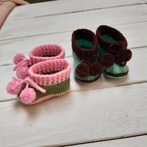Newborn shoes, crochet baby booties, booties for boy girl, for new mom gift, soft baby booties, green booties, mint booties, pregnancy gift