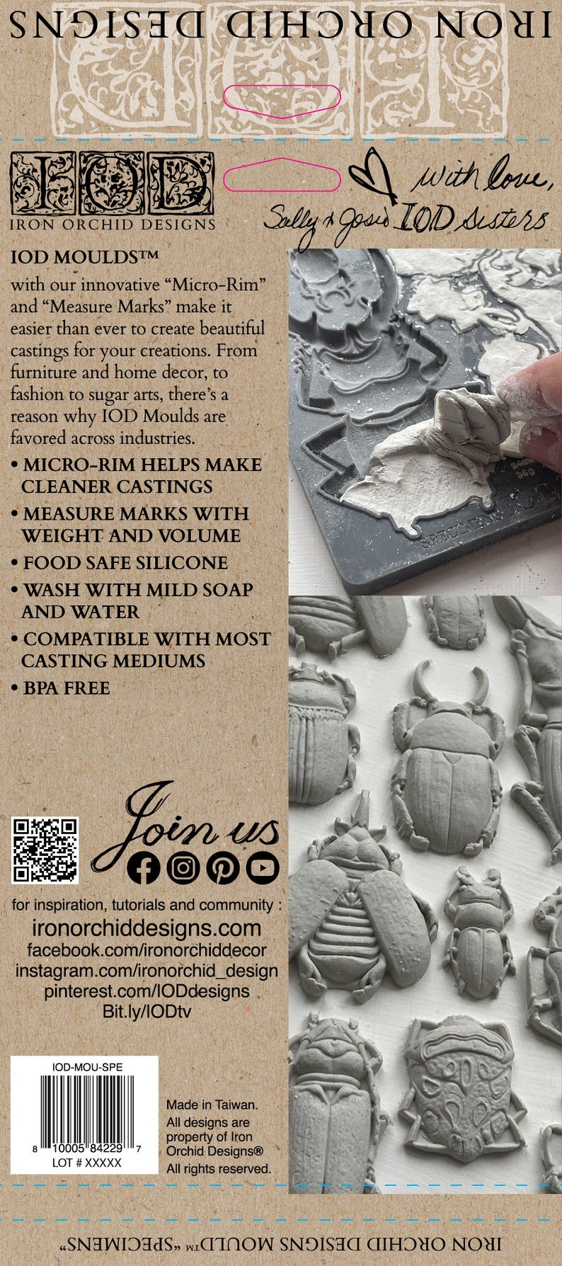 Specimens IOD décor mould 6 x 10 by Iron Orchid Designs New Release 画像 3