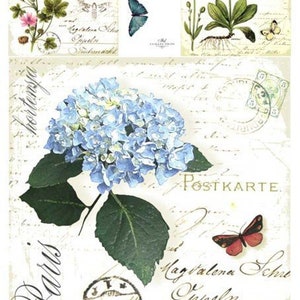 Flowers, herbs ITD Decoupage Soft Paper | Size A4 | 8.27x11.7in | S005