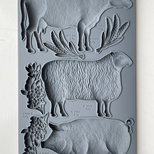 Village Market IOD décor mould 6 x 10 - by Iron Orchid Designs