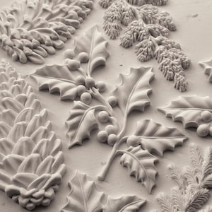 Winter Forage IOD décor mould 6 x 10 - by Iron Orchid Designs - 2025 Limited Holiday Release