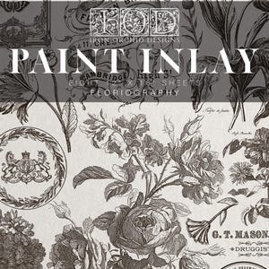 Floriography IOD Paint Inlay by Iron Orchid Design (8) 12 X 16 Sheets - Limited Release