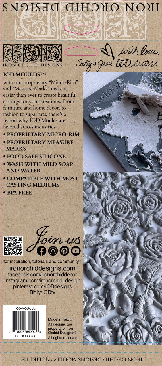 IOD Moulds or IOD Molds: Which Is It and How to Use  Diy furniture  appliques, Plaster crafts, Furniture appliques