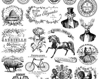 Antiquities  12 x 12 IOD stamp - by Iron Orchid Designs