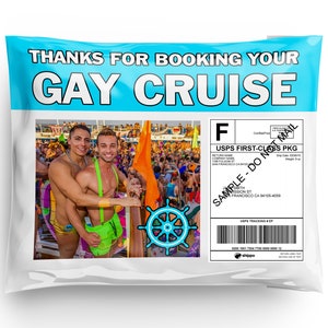 Gay Cruise Prank Package Mail Embarrassing Mortifying Postal Prank Gag, Gets Mailed Directly to the Victim, Family Member, or Friends