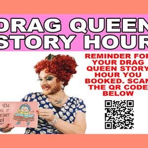 Drag Queen Story Hour Reminder Prank Postkarte - Gag Geschenkpackung für Freunde und Familie - Trick Postal Service