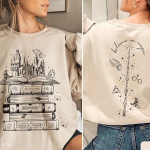 Wizard Castle Book Sweatshirt, HP Shirt, Family Vacation Shirts, Wizard School Bookworm Gift, Bookish Reading Shirt, Pottery Gifts For Women