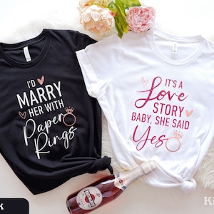 Lesbian Bride Shirts,Lesbian Engagement Gift,Swift Bachelorette Shirts,Two Brides Tees,Lover Bachelorette Party,Taylor Swiftie Wedding Shirt