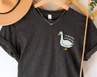 No Gender Only Goose T Shirt,Funny Nonbinary Gift,Non Binary Unisex,Adult Gender Neutral, Enby Tshirt,Subtle Pride Shirt,Nonbinary Pride Tee