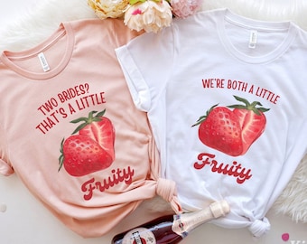 Lesbian Bachelorette Party Shirts, Funny Bridesmaid Matching Tee, Lesbian Two Brides Shirt, Lesbian Wedding Party Gift, LGBTQ Bachelorette