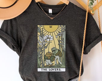 Frog And Toad The Lovers Tarot Card T Shirt Gift, Cottagecore Pride Shirt, LGBT TShirt,Gay Pride,Vintage Pride Shirt,Lesbian Shirt,Pride Tee