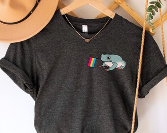 Pansexual T Shirt, Subtle Pan Gift, All Of The Above, Pride Month Tshirt, Gender Neutral / Unisex Adult Tee, LGBT Flag Colors, LGBTQ Present