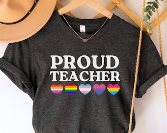 Teacher Pride Shirt, LGBTQ Teacher Tee, Pride Month Teacher Shirt, Say Gay Shirt, Gay Pride Shirt, LGBT Ally Shirt, Inclusive Teacher Tshirt