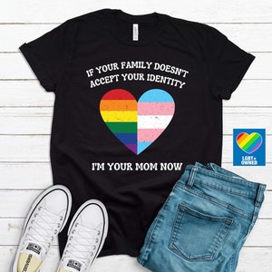 Pride Ally Shirt, Mom Pride Shirt, Pride Mama Bear, I&#39;m Your Mom Now, Trans Pride, LGBTQ Ally Shirt, LGBT Owned Shop, Pride Heart Shirt