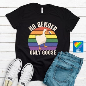 No Gender Only Goose Shirt, Nonbinary Shirt, Nonbinary Pride, Enby Pride, Agender Shirt, LGBTQ Shirt, Queer Shirt, Genderfluid Pride
