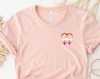 Subtle Lesbian Pride Shirt,Lesbian Shirt,Lesbian Tee,Pride Shirt Women,Gay Pride Tee,Matching Lesbian Couple Shirts,Lesbian Flag Shirt