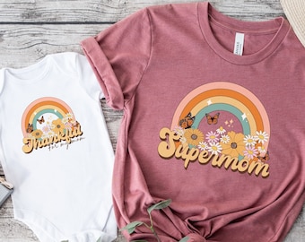 Neue Mama Shirt, Muttertagsgeschenk, Mama Baby passende Shirts, Baby Shower Geschenk, süße Mama Shirt, Mama zu sein T-Shirt, Mutter und Tochter Outfit