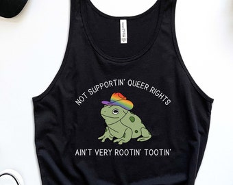 LGBTQ Pride Tank Top, Queer Pride Tank Top, Gay Rights Tank, Nonbinary Pride, Pride Frog Funny Pride Tank Top, Pride Gift, Funny LGBT Shirt