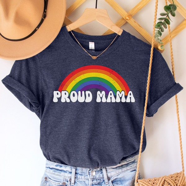 Pride Mom Shirt,Rainbow LGBTQ Proud Mom Shirt For Mother's Day Gift,Pride Parade,Supportive Mom Shirt,LGBT Mom Shirt,Pride Gift for Mom