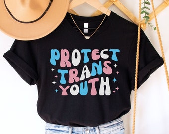 Protect Trans Jugend Shirt, Protect Trans Kinder T-Shirt, Transgender Ally, Trans Rechte Shirt, Pride Ally Shirt, LGBTQ Rechte, Retro Pride Shirt