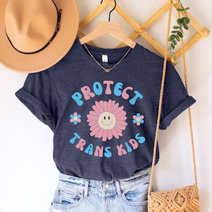 Protect Trans Kids Shirt,Trans Rights Shirt,Protect Trans Youth,Protect Trans Kids T Shirt,LGBTQ Pride Tee,Pride Retro Flower Shirt