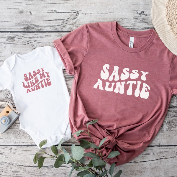 New Auntie Shirt, Aunt and Niece Matching Shirts, Pregnancy Announcement, Aunt Gift, Auntie To Be Tshirt, New Baby Niece Nephew Reveal