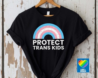 Protect Trans Kinder Shirt, Transgender Shirt, Trans Ally, Trans Rechte, LGBT Ally Shirt, Gleichheit Shirt, Trans Regenbogen, Protect Trans Jugend