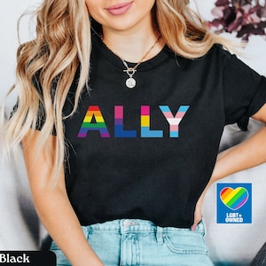 LGBTQ ALLY Shirt, Ally Pride Shirt, LGBTQ Pride Shirt, Gay Ally Tshirt, Trans Ally Tshirt, Pride Gift, Bi Ally, Pansexual, Pride Tee
