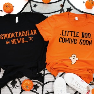 Halloween Pregnancy Announcement Shirt, Halloween Baby Announcement, Halloween Maternity Shirt, Funny Pregnancy Shirt Couple,Mom To Be Shirt