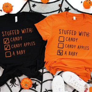 Halloween Pregnancy Announcement Shirt, Halloween Pregnant Shirt, Halloween Maternity Shirt, Funny Pregnancy Shirt Couple, Mom To Be Shirt