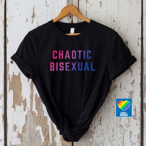 Bi Pride Shirt, Chaotic Bisexual, Bisexual Pride Tshirt, Pride Apparel, LGBTQ Shirt, Queer Owned Shops, Pride Merch, Bisexual Flag Tee