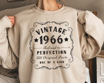 60.Geburtstagsgeschenk, Vintage 1966 Sweatshirt, 60.Geburtstag Shirt, Geschenk für 60.Geburtstag, Geschenk für Frauen, Geschenk für Männer