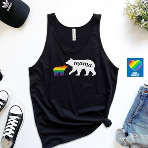 LGBTQ Mama Bear Tank Top, Mom Pride Shirt, Pride Mama Bear Tank, LGBTQ Ally Shirt, LGBT Mom Gift, Gifts for Mom, Pride Apparel, Ally Tank