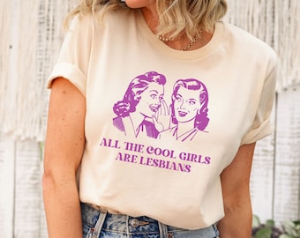 Retro Lesbian Shirt,Lesbian Pride Tshirt,Gay Pride Shirt,Queer Girls Shirt,LGBTQ T Shirt,Femme Lesbian Clothes,Pride Shirt Women,Lesbian Tee