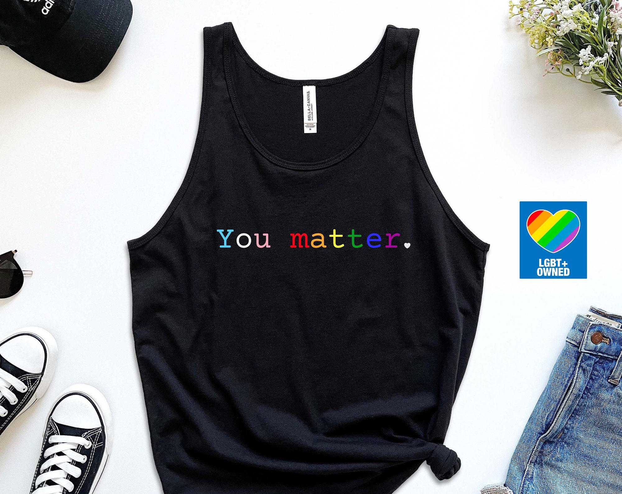 You Matter LGBTQ Ally Tank Top, Ally Pride Tank Top