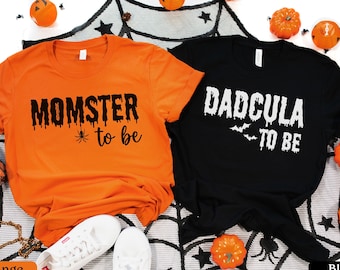 Halloween Pregnancy Announcement Shirt, Mom To Be Shirts Halloween Tee, Halloween Maternity Shirt, Couples Halloween Shirt, Momster Dadcula