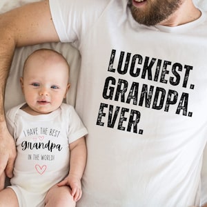 Grandpa Baby Matching Shirts,New Grandpa Shirt,Fathers Day Gift,Grandpa Grandson Granddaughter Tees,Grandpa Gift,Grandpa Baby Announcement