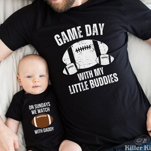 Dad And Baby Matching Football Shirts,Football Dad Shirt,Fathers Day Gift,Father Son Daughter Outfit,Gift For New Dad,Funny Gift For Husband