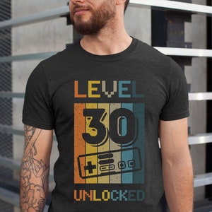 30th Birthday Gift for Men, Gamer Shirt, Vintage Gaming Tee, Gift for 30th Birthday, 30th Birthday Shirt Men, 30 Birthday Gift for Him