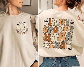 In My Spooky Mama Era Sweatshirt, Retro Halloween Mama Shirt, Halloween Mom Sweatshirt, Mama Ghost Shirt, Spooky Mama Shirt, In My Mom Era