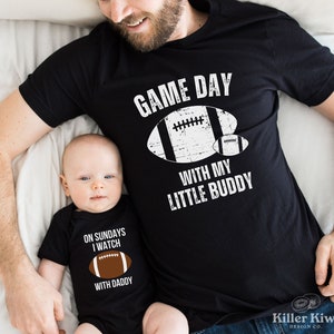 Dad And Baby Matching Football Shirts,Football Dad Shirt,Fathers Day Gift,Father Son Daughter Outfit,Gift For New Dad,Funny Gift For Husband