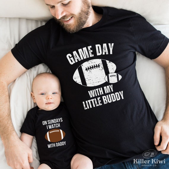 Dad and Baby Matching Football Shirts football Dad Shirt fathers Day Gift father Son Daughter Outfit gift for New Dad funny Gift for Husband Etsy