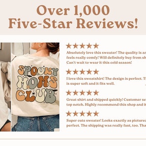 Spooky Mom Sweatshirt, Cool Moms Club Sweatshirt, Retro Halloween Mama Shirt, Halloween Mom Sweatshirt, Spooky Mama Sweatshirt, Gift for Mom image 5