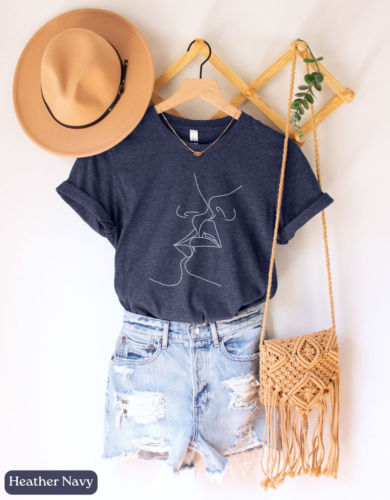 Sapphic Shirt,Subtle Lesbian Pride Shirt,Lesbian Shirt,Lesbian Tee,Lesbian Kiss Shirt,WLW Shirt,Queer Shirt,Gay Shirt Women,LGBTQ Pride Tee image 3