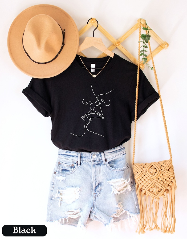 Sapphic Shirt,Subtle Lesbian Pride Shirt,Lesbian Shirt,Lesbian Tee,Lesbian Kiss Shirt,WLW Shirt,Queer Shirt,Gay Shirt Women,LGBTQ Pride Tee image 2