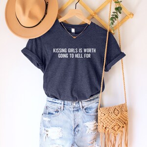 LGBTQ Shirt,Lesbian Shirt,Kiss More Girls,Gay Pride Shirt,Lesbian Pride Shirt,Lesbian Clothing,Queer Girls Tee,Pride Shirt Women,Lesbian Tee image 3