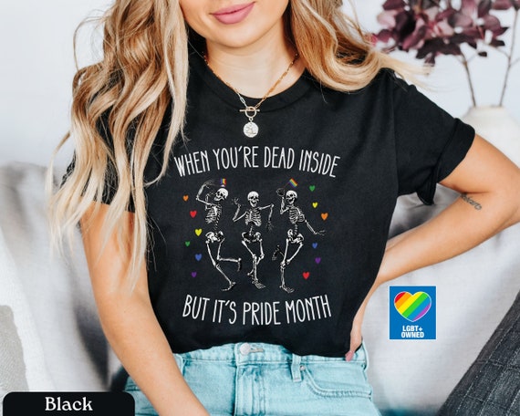LGBTQ Pride Shirt, Gay Pride TShirt, Pride Skeleton Shirt, Pride Month Shirt, Pride Tee, LGBT Shirt, Pride Month Gift, Gay Lesbian Shirt